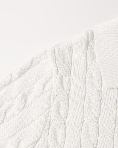 FLORENCE Cable Knit Polo
