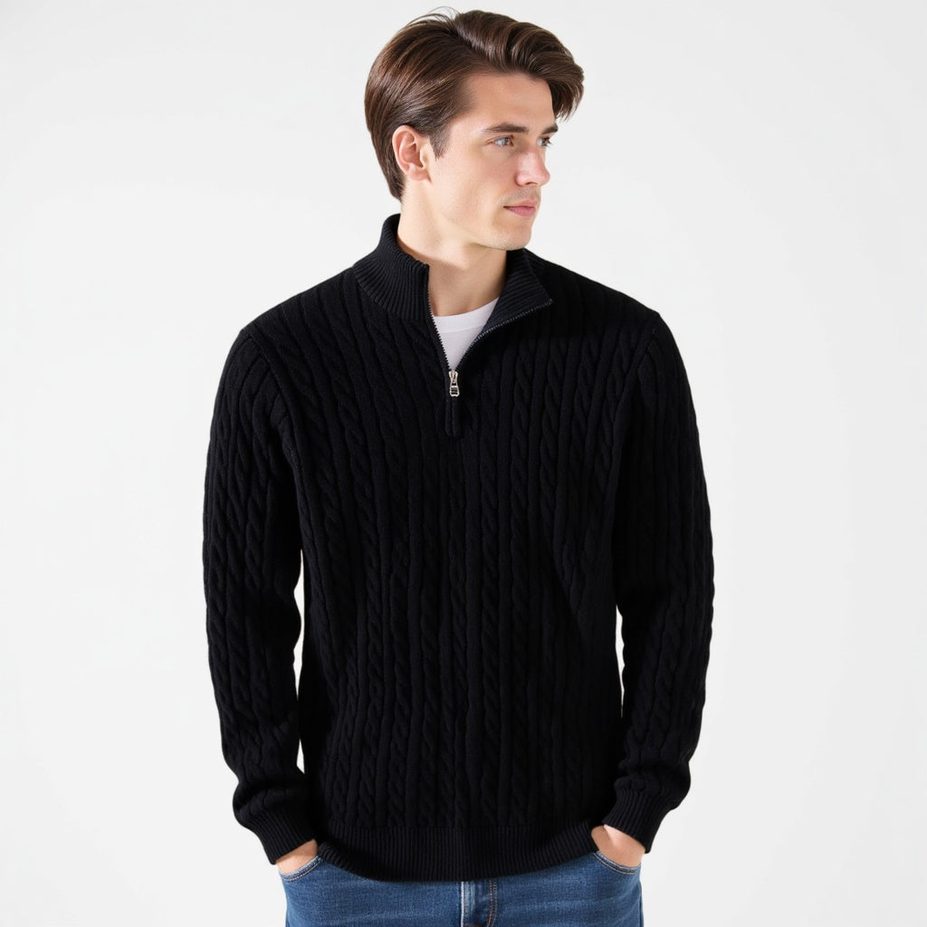 Beaumont Zipped Cable Sweater