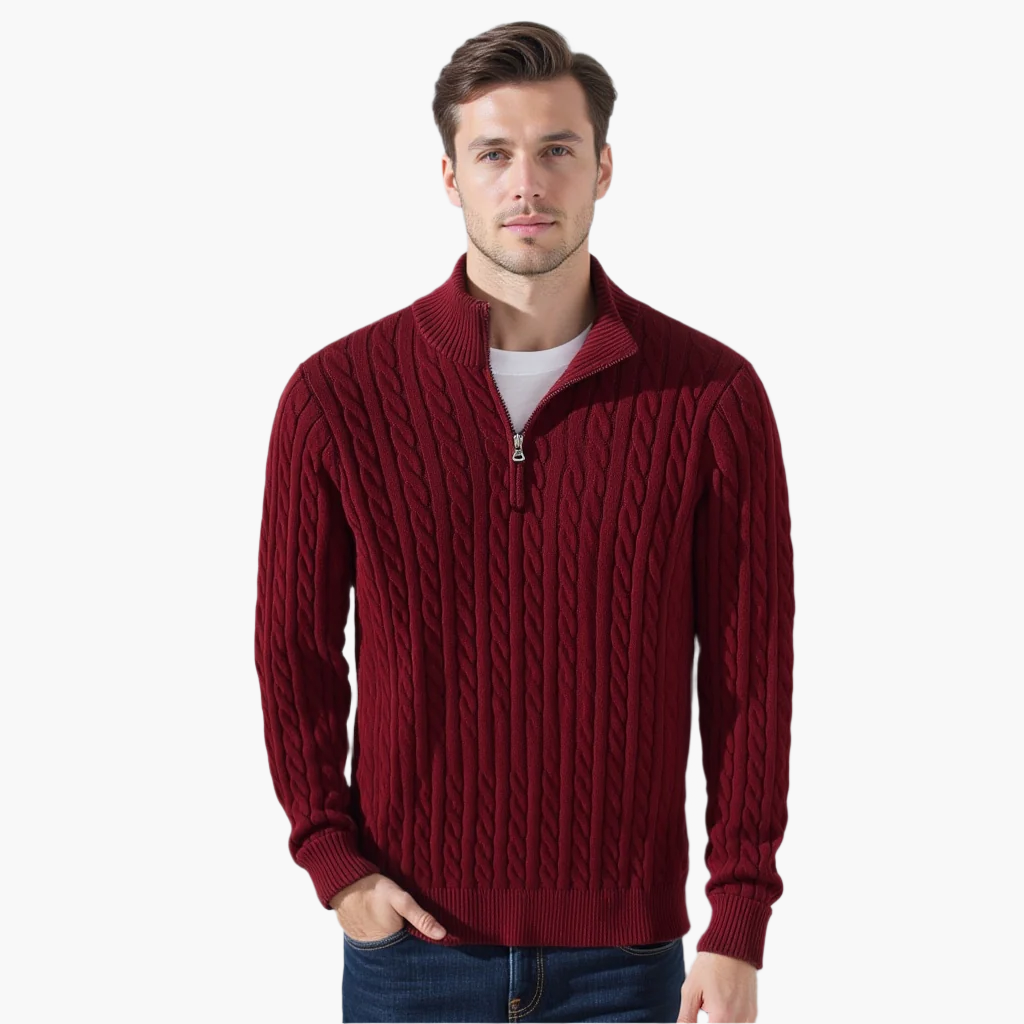 Beaumont Zipped Cable Sweater