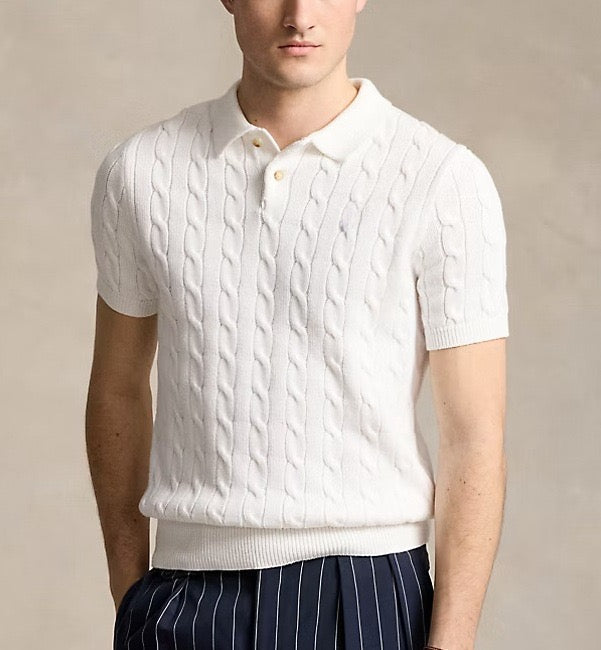 FLORENCE Cable Knit Polo