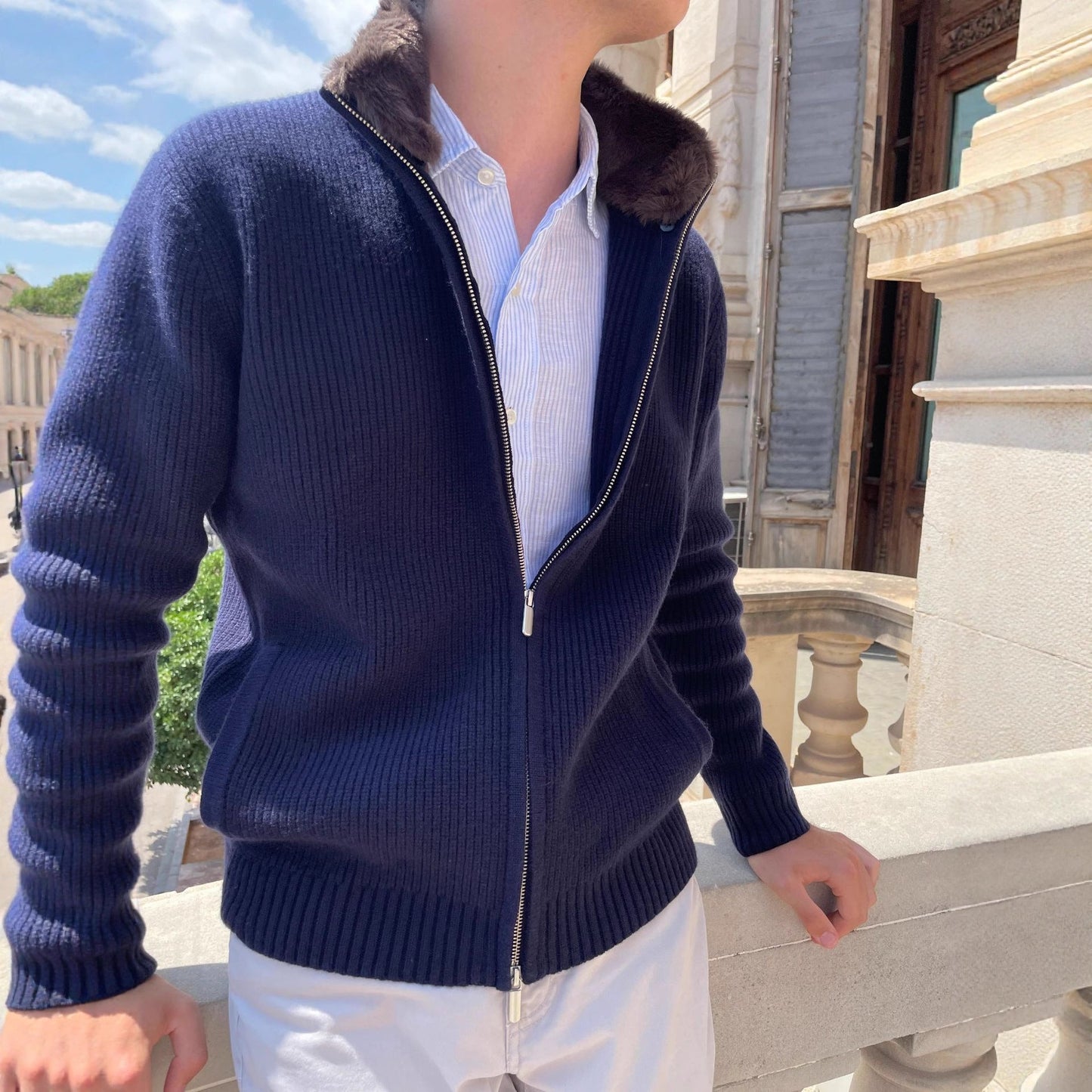 COURCHEVEL Full Fur Lined Cardigan